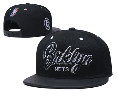 Nets Team Logo Black Adjustable Hat TX