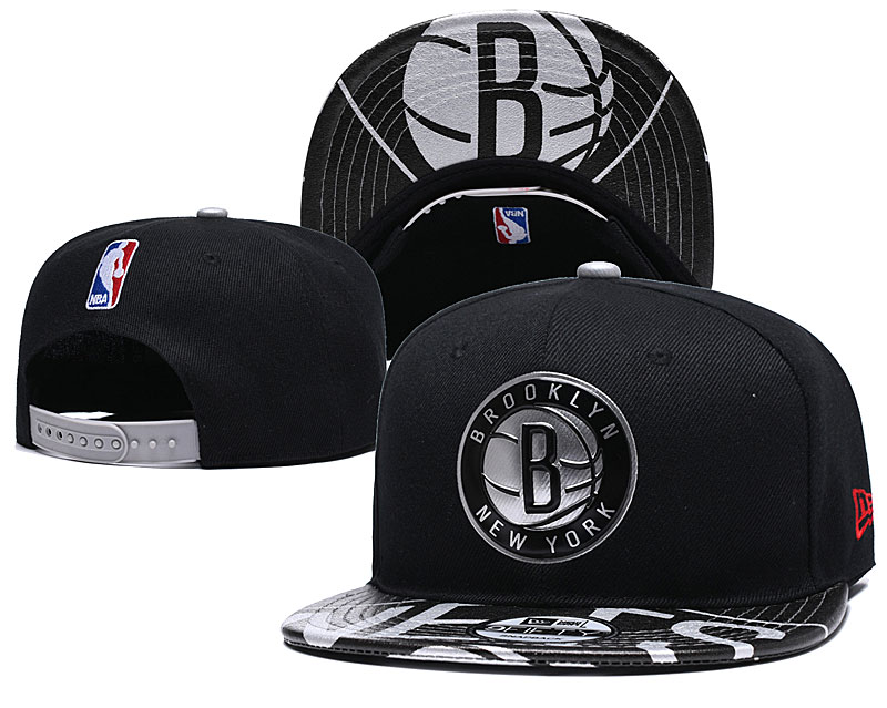 Nets Team Logo Black Adjustable Hat YD