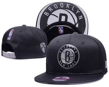 Nets Team Logo Black Adjustable Hat YD