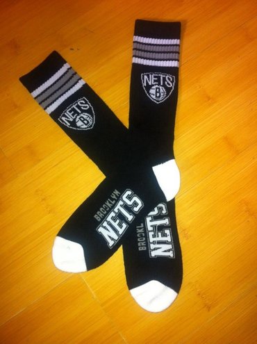 Nets Team Logo Black NBA Socks Nets Team Logo Black NBA Socks