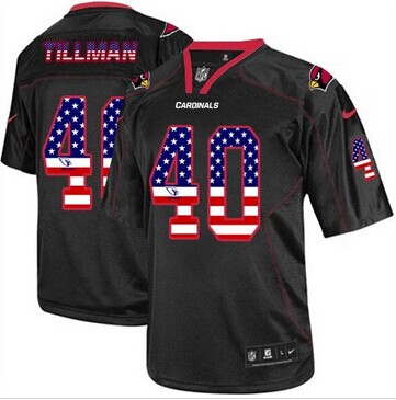 New Arizona Cardinals #40 Pat Tillman Black NFL Elite USA Flag Fashion Jersey New Arizona Cardinals #40 Pat Tillman Black NFL Elite USA Flag Fashion Jersey