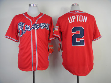 New Atlanta Braves 2 B.J. Upton Military Commemorative red  MLB Jerseys
