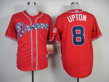 New Atlanta Braves 8 Upton red Cool Base MLB Jersey