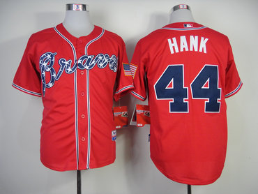 New Atlanta Braves Jersey #44 Hank Aaron red jerseys