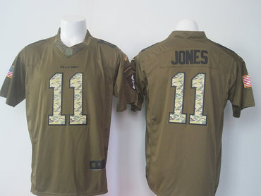 New Atlanta Falcons #11 Julio Jones Nike Green Salute To Service Limited Jersey