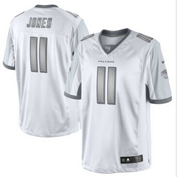 New Atlanta Falcons #11 Julio Jones White Platinum Jersey New Atlanta Falcons #11 Julio Jones White Platinum Jersey