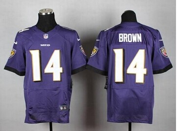 New Baltimore Ravens #14 Marlon Brown Purple Team Color NFL New Elite Jersey New Baltimore Ravens #14 Marlon Brown Purple Team Color NFL New Elite Jersey