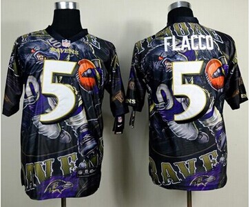 New Baltimore Ravens #5 Joe Flacco Team Color NFL Elite Fanatical Version Jersey New Baltimore Ravens #5 Joe Flacco Team Color NFL Elite Fanatical Version Jersey