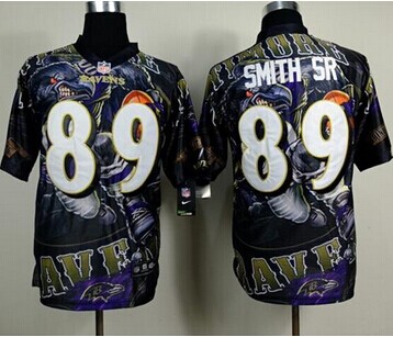 New Baltimore Ravens #89 Steve Smith Sr Team Color NFL Elite Fanatical Version Jersey