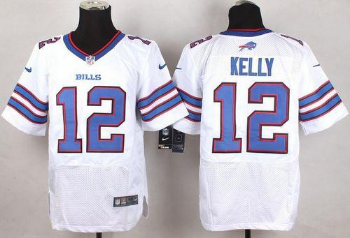 New Buffalo Bills #12 Jim Kelly White Men's Stitched NFL New Elite Jersey New Buffalo Bills #12 Jim Kelly White Men's Stitched NFL New Elite Jersey