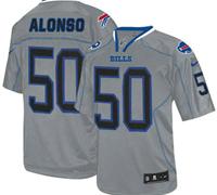 New Buffalo Bills #50 Kiko Alonso Lights Out Grey NFL Elite Jersey New Buffalo Bills #50 Kiko Alonso Lights Out Grey NFL Elite Jersey