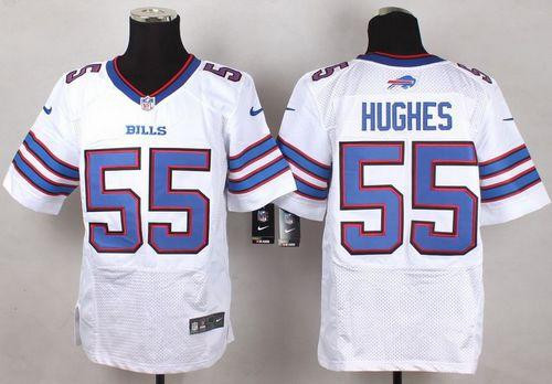 New Buffalo Bills #55 Jerry Hughes White Men's Stitched NFL New Elite Jersey New Buffalo Bills #55 Jerry Hughes White Men's Stitched NFL New Elite Jersey