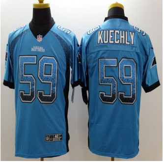 New Carolina Panthers #59 Luke Kuechly Blue Alternate Men's Stitched NFL Elite Drift Fashion Jersey