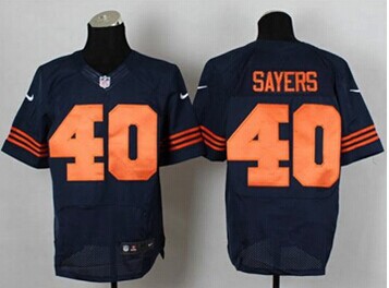 New Chicago Bears #40 Gale Sayers Navy Blue 1940s Throwback NFL Elite Jersey New Chicago Bears #40 Gale Sayers Navy Blue 1940s Throwback NFL Elite Jersey
