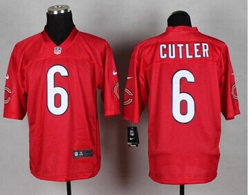 New Chicago Bears #6 Jay Cutler Red NFL Elite QB Practice Jersey New Chicago Bears #6 Jay Cutler Red NFL Elite QB Practice Jersey