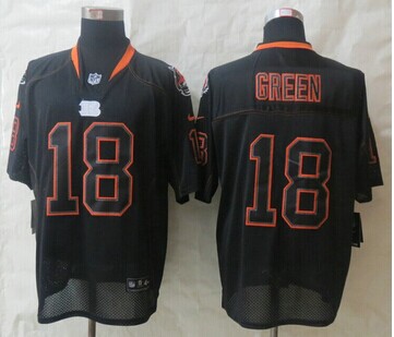 New Cincinnati Bengals #18 A.J. Green Lights Out Black Elite Jersey New Cincinnati Bengals #18 A.J. Green Lights Out Black Elite Jersey
