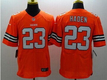 New Cleveland Browns #23 Joe Haden Orange Alternate NFL Elite Jersey New Cleveland Browns #23 Joe Haden Orange Alternate NFL Elite Jersey