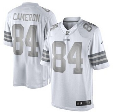 New Cleveland Browns #84 Jordan Cameron White Platinum Jersey New Cleveland Browns #84 Jordan Cameron White Platinum Jersey