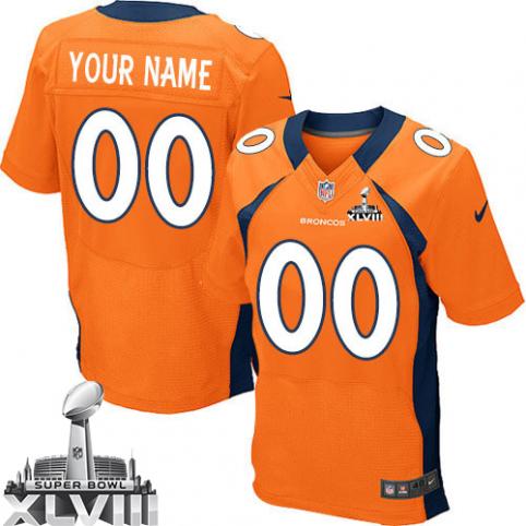 New DENVER BRONCOS SUPER BOWL XLVIII MEN'S ELITE NFL Orange JERSEY
