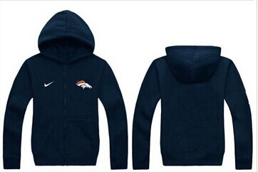 New Denver Broncos Authentic Logo Hoodie Navy Blue