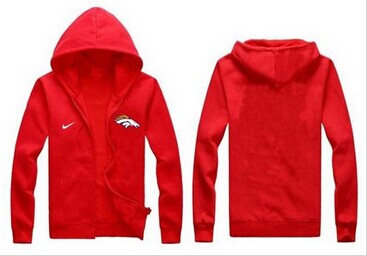 New Denver Broncos Authentic Logo Hoodie Red