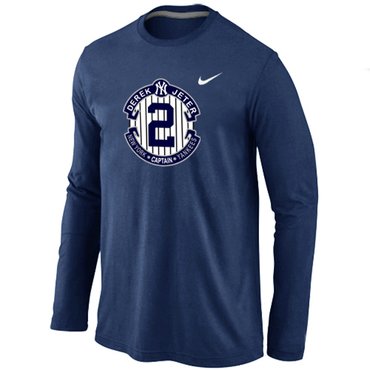 New Derek Jeter New York Yankees Official Final Season Commemorative Logo Long Sleeve T-Shirt Dark blue New Derek Jeter New York Yankees Official Final Season Commemorative Logo Long Sleeve T-Shirt Dark blue