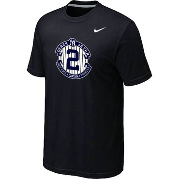 New Derek Jeter New York Yankees Official Final Season Commemorative Logo T-Shirt Black New Derek Jeter New York Yankees Official Final Season Commemorative Logo T-Shirt Black