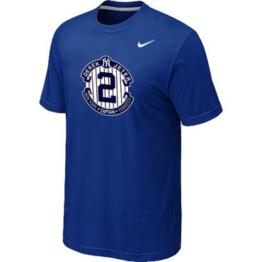 New Derek Jeter New York Yankees Official Final Season Commemorative Logo T-Shirt Blue New Derek Jeter New York Yankees Official Final Season Commemorative Logo T-Shirt Blue