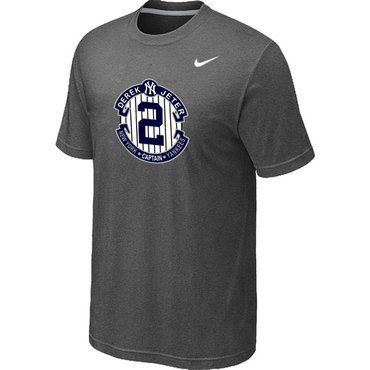 New Derek Jeter New York Yankees Official Final Season Commemorative Logo T-Shirt Dark Grey New Derek Jeter New York Yankees Official Final Season Commemorative Logo T-Shirt Dark Grey