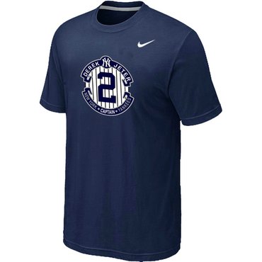 New Derek Jeter New York Yankees Official Final Season Commemorative Logo T-Shirt Dark blue New Derek Jeter New York Yankees Official Final Season Commemorative Logo T-Shirt Dark blue