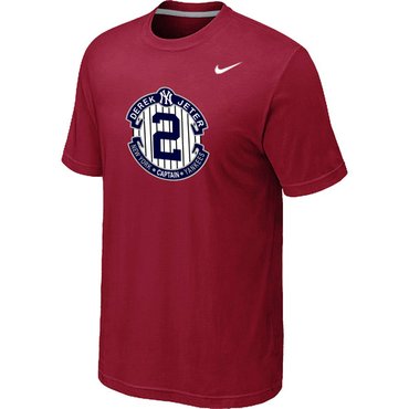 New Derek Jeter New York Yankees Official Final Season Commemorative Logo T-Shirt Red New Derek Jeter New York Yankees Official Final Season Commemorative Logo T-Shirt Red