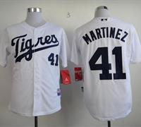 New Detroit Tigers #41 Victor Martinez White (Los Tigres) Baseball Jersey