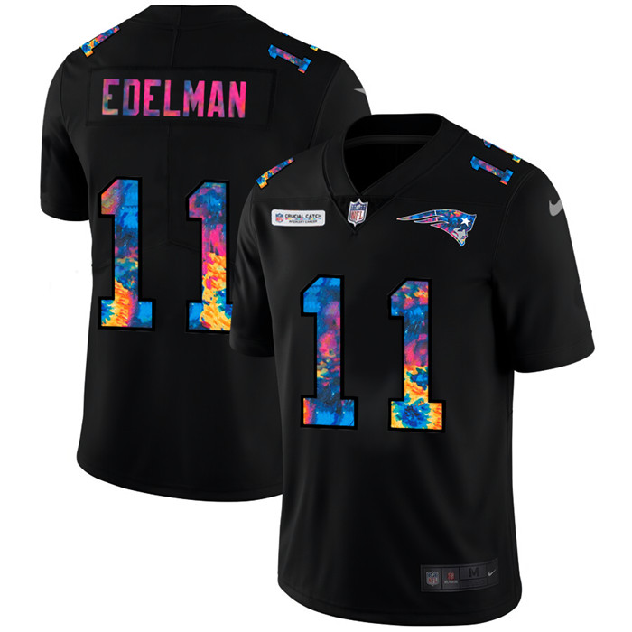 New England Patriots #11 Julian Edelman Men's Nike Multi-Color Black 2020 NFL Crucial Catch Vapor Untouchable Limited Jersey New England Patriots #11 Julian Edelman Men's Nike Multi-Color Black 2020 NFL Crucial Catch Vapor Untouchable Limited Jersey