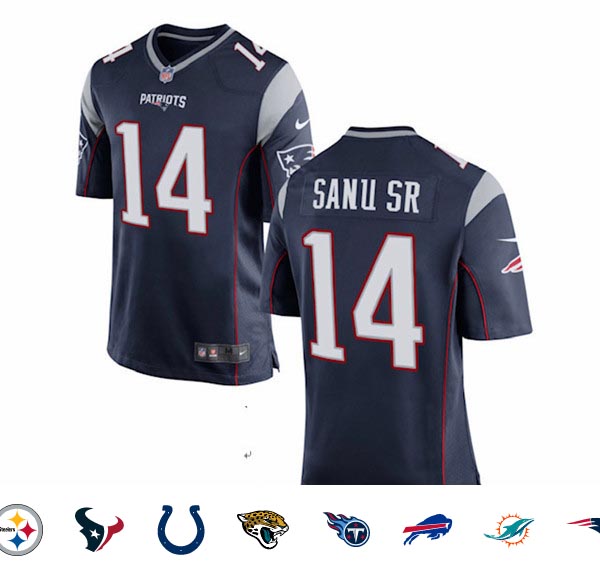 New England Patriots #14 Mohamed SANU SR Blue Vapor Limited Jersey New England Patriots #14 Mohamed SANU SR Blue Vapor Limited Jersey