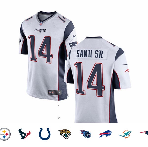 New England Patriots #14 Mohamed SANU SR White Vapor Limited Jersey New England Patriots #14 Mohamed SANU SR White Vapor Limited Jersey
