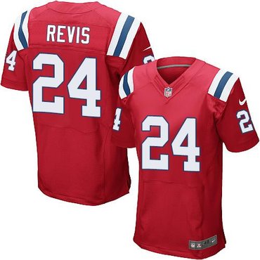 New England Patriots #24 Darrelle Revis Red Alternate NFL Elite Jersey