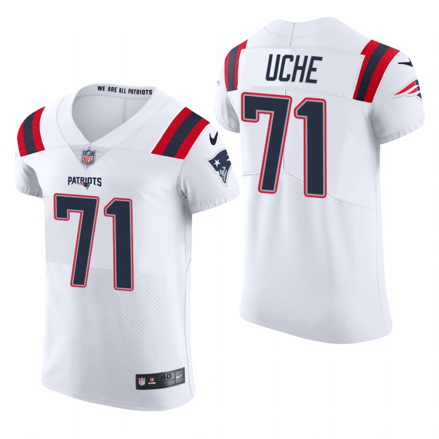 New England Patriots #71 Josh Uche Nike Men's White Team Color Men's Stitched NFL 2020 Vapor Untouchable Elite Jersey New England Patriots #71 Josh Uche Nike Men's White Team Color Men's Stitched NFL 2020 Vapor Untouchable Elite Jersey
