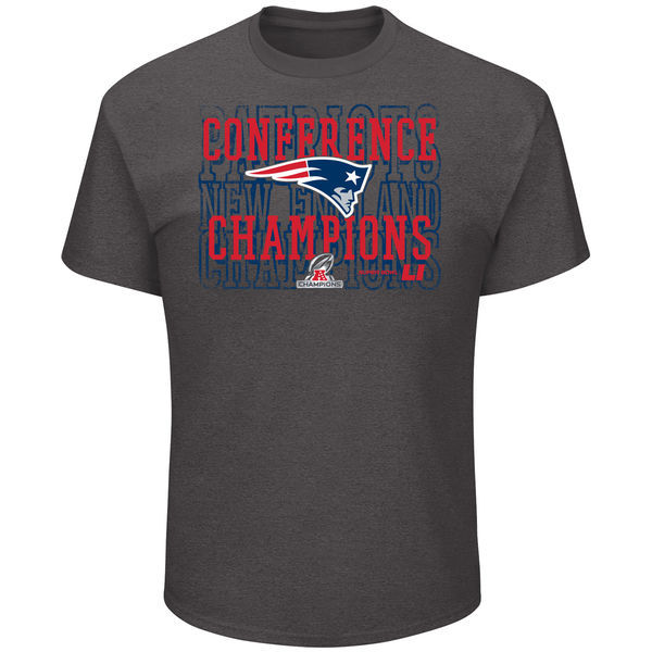 New England Patriots 2016 AFC Champions D.Grey Men's Short Sleeve T-Shirt New England Patriots 2016 AFC Champions D.Grey Men's Short Sleeve T-Shirt