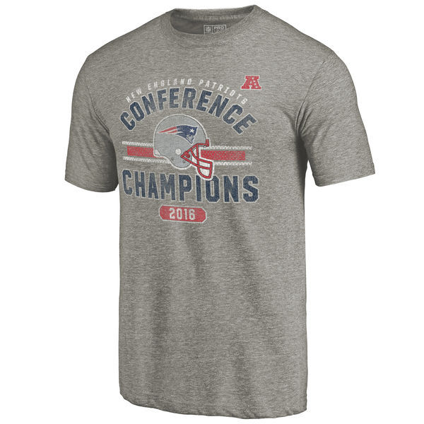 New England Patriots 2016 Conference Champions Grey Short Sleeve T-Shirt New England Patriots 2016 Conference Champions Grey Short Sleeve T-Shirt