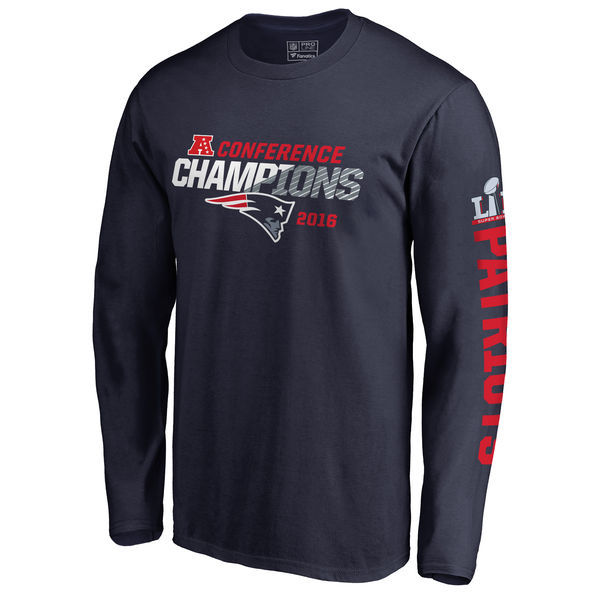 New England Patriots 2016 Conference Champions Navy Men's Long Sleeve T-Shirt New England Patriots 2016 Conference Champions Navy Men's Long Sleeve T-Shirt