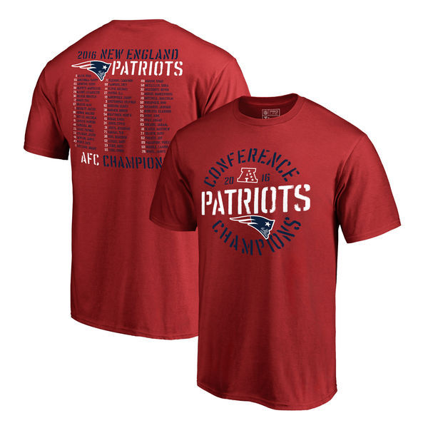 New England Patriots 2016 Conference Champions Red Men's Short Sleeve T-Shirt New England Patriots 2016 Conference Champions Red Men's Short Sleeve T-Shirt