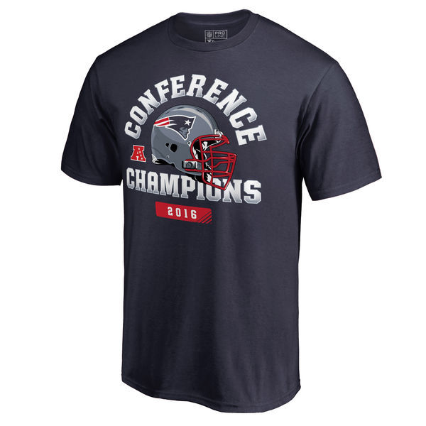 New England Patriots 2016 Confernce Champions Navy Men's Short Sleeve T-Shirt New England Patriots 2016 Confernce Champions Navy Men's Short Sleeve T-Shirt