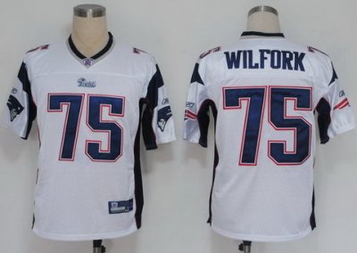 New England Patriots 75 Vince Wilfork White NFL Jerseys