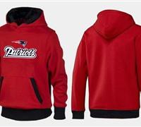 New England Patriots Authentic Logo Pullover Hoodie Red & Black