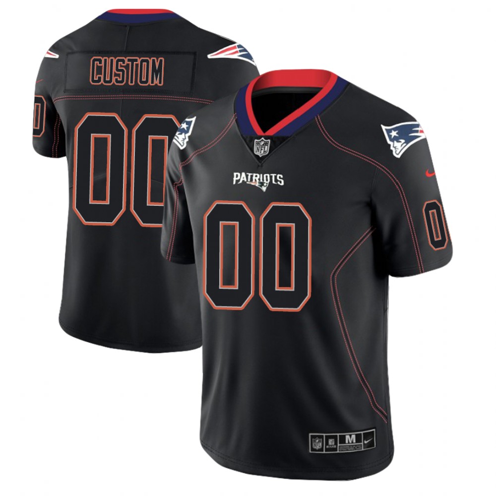 New England Patriots Custom 2018 Lights Out Color Rush Limited Black Jersey New England Patriots Custom 2018 Lights Out Color Rush Limited Black Jersey