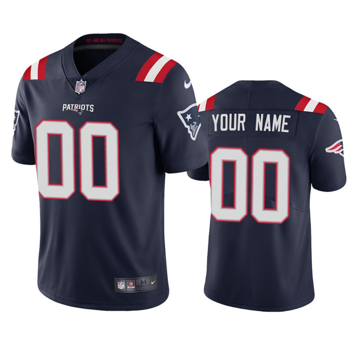 New England Patriots Custom Men's Nike Navy 2020 Vapor Limited Jersey New England Patriots Custom Men's Nike Navy 2020 Vapor Limited Jersey