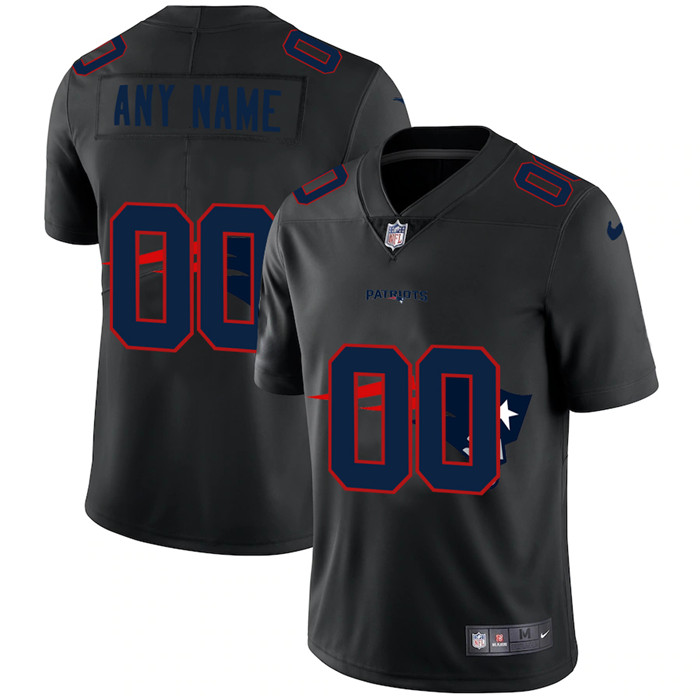 New England Patriots Custom Men's Nike Team Logo Dual Overlap Limited NFL Jersey Black New England Patriots Custom Men's Nike Team Logo Dual Overlap Limited NFL Jersey Black