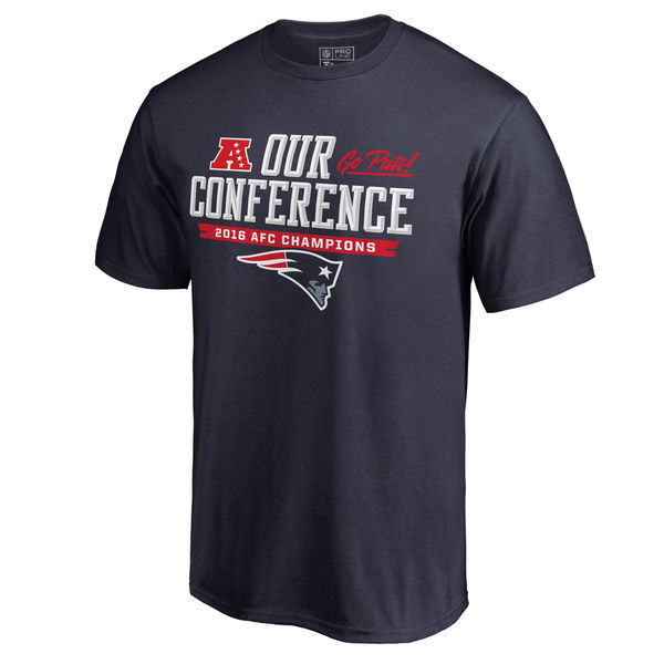 New England Patriots Go Pats 2016 AFC Champions Navy Men's Short Sleeve T-Shirt New England Patriots Go Pats 2016 AFC Champions Navy Men's Short Sleeve T-Shirt