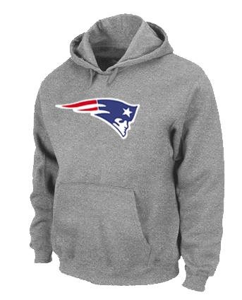 New England Patriots Logo Pullover Hoodie Grey New England Patriots Logo Pullover Hoodie Grey
