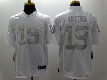 New Indianapolis Colts #19 Johnny Unitas White Men's Stitched NFL Limited Platinum Jersey New Indianapolis Colts #19 Johnny Unitas White Men's Stitched NFL Limited Platinum Jersey